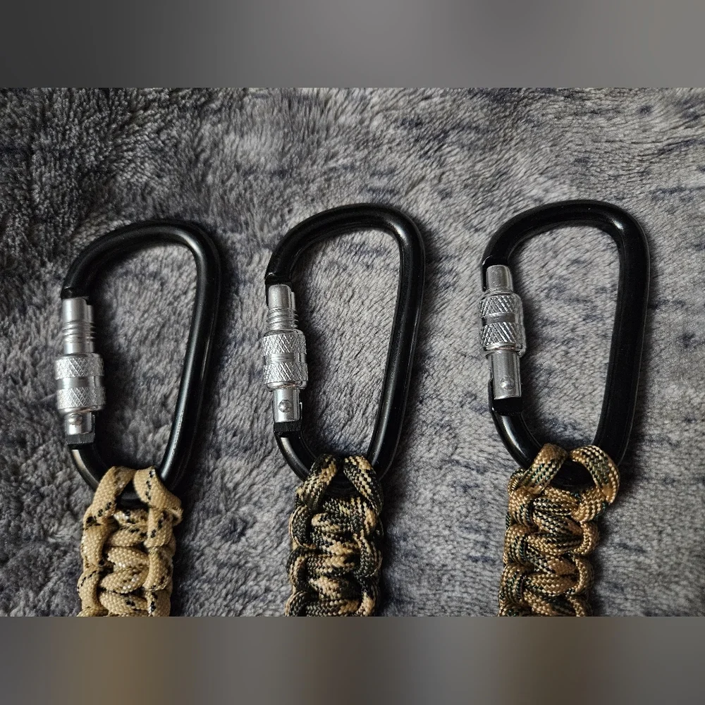 Paracord Carabiner Camo Keychains‎